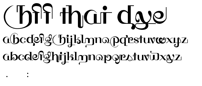 HFF Thai Dye font